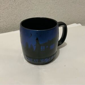 Great wolf Mug Black Midnight Blue Skyline 2016 Americaware 3-D A14